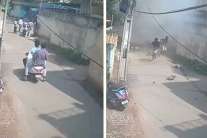 A man was killed after a sack of homemade firecrackers exploded in Eluru Andhra Pradesh